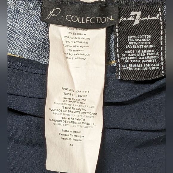 7 For All Mankind Maternity Jeans P Collection Straight Leg Over Belly Size 29 - Picture 9 of 11